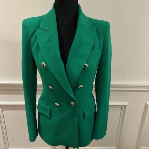 Zara Jackets & Blazers - Elegant Green Double-Breasted Women's Blazer